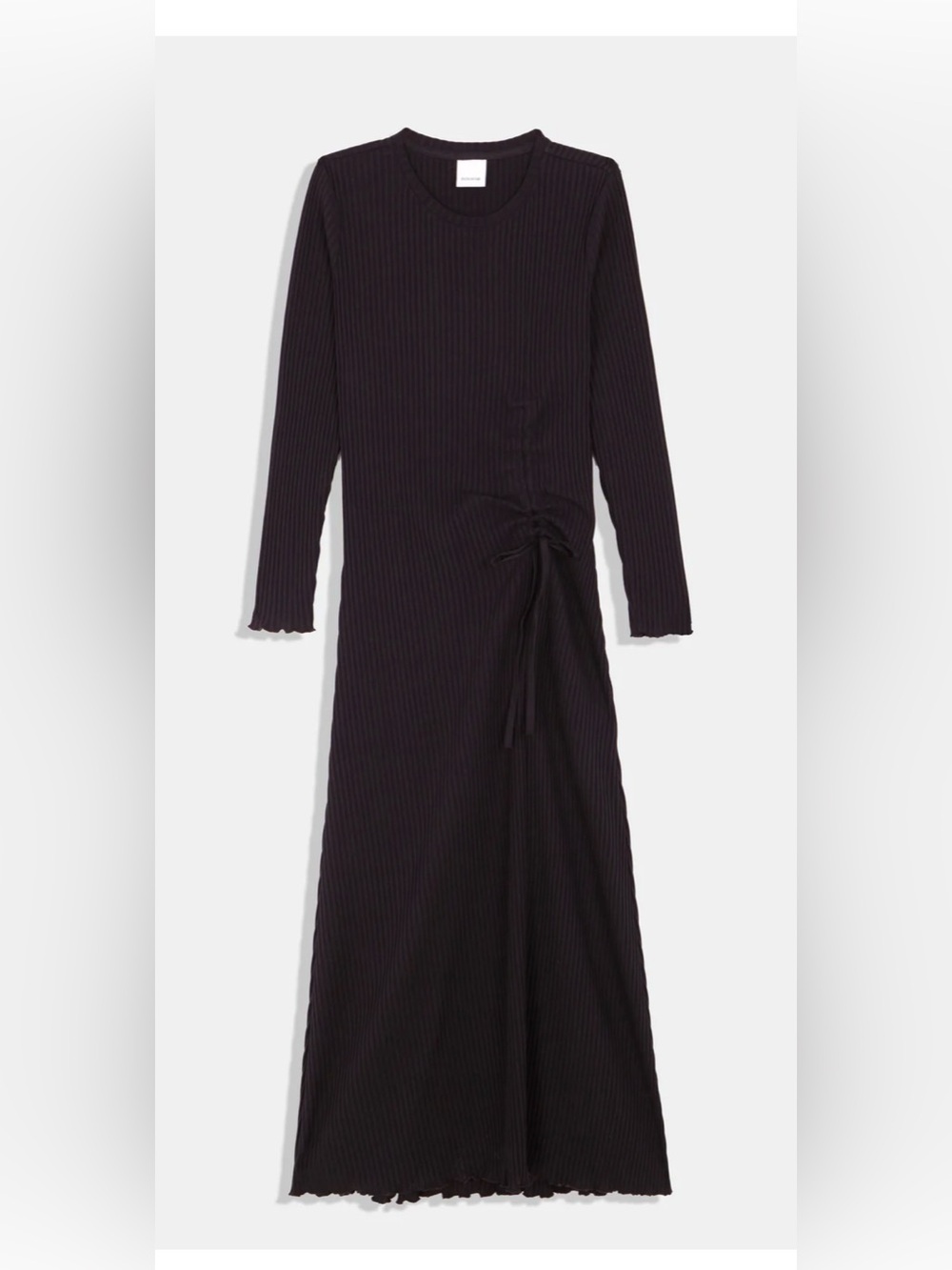 Rita Row Ribbed Evans Dress XS Black $233